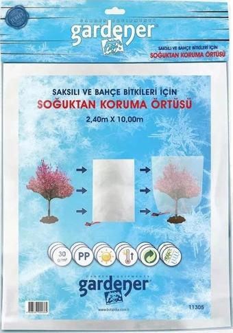 Gardener 11305 Bahçe Bitkileri İçin Soğuktan Koruma Örtüsü 30 g - 2,4 m x 10 m