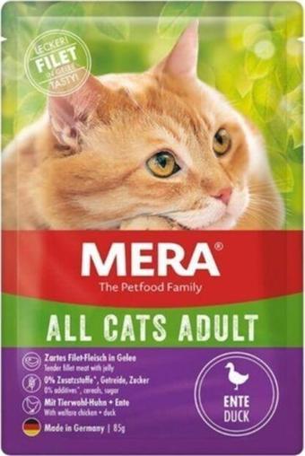 Mera Tahılsız Ördekli Yaş Kedi Maması 85 Gr / Pouch Konserve