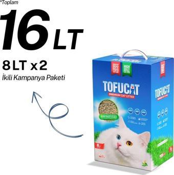 Tofucat 16 Litre Fırsat Paketi (8 Litre X 2 Adet) Pelet Tofu Kedi Kumu