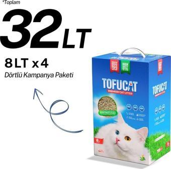 Tofucat 32 Litre Fırsat Paketi (8 Litre X 4 Adet) Pelet Tofu Kedi Kumu