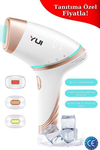 Yui Iplv15 Pro Vücut -Yüz- Bikini Başlıklı Ağrısız Otomatik Ve Manuel Atım Buz Lazer Epilasyon Cihazı