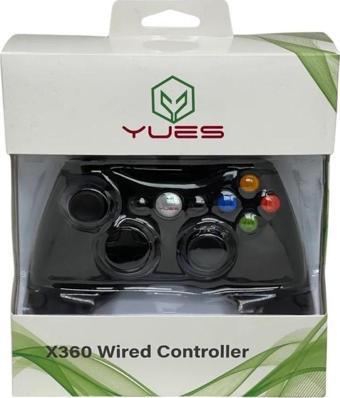 YUES Xbox 360 Gamepad Oyun Kolu Kablolu Joystick