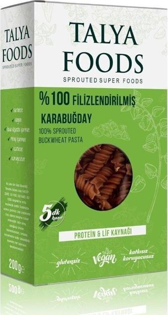 Talya Foods Glutensiz Filizlendirilmiş Çiğ Karabuğday Makarnası