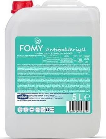 FOMY Antibakteriyel Köpük Sabun Güvenli Derinlemesine Temizlik, Uzun Süreli Hijyen 5 LT