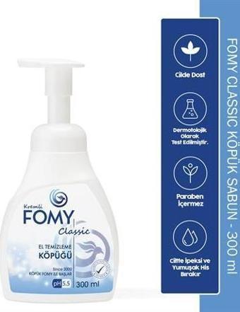 FOMY Classic Ferahlatıcı Derinlemesine Temizlik Kremsi Kolay Durulanan Cilt Temizleme Köpüğü 300 ml