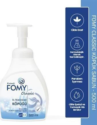 FOMY Classic Ferahlatıcı Derinlemesine Temizlik Kremsi Kolay Durulanan Cilt Temizleme Köpüğü 500 ml