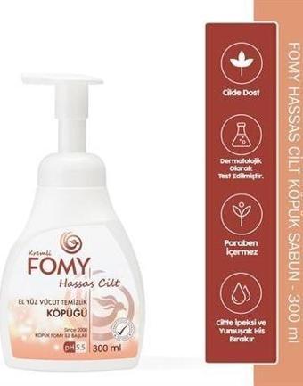 FOMY Hassas Cilt Kuru & Sert Ciltler için Yoğun Nemlendirici ve Arındırıcı Kremli Köpük Sabun 300 ml