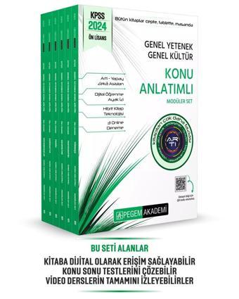 2024 KPSS Genel Yetenek Genel Kültür Önlisans Konu Anlatımlı Modüler Set - Pegem Akademi Yayıncılık