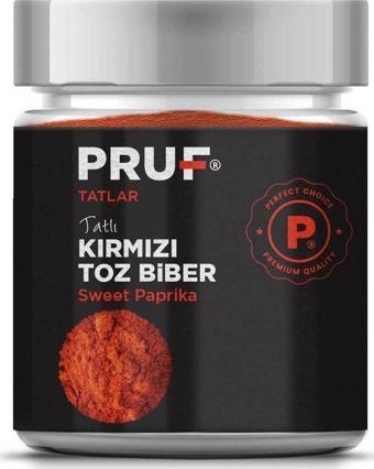 Pruf Tatlı Toz Kırmızı Biber 130 Gr. Cam Kavanoz