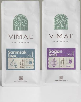 Vımal Sarımsak Tozu 500 Gr-Soğan Tozu 500 Gr 2Li Set Kilitli Özel Ambalaj