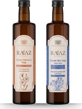 Raaz Avantajlı 2'Li Yağ Seti Çörekotu Yağı 250 Ml + Keten Tohumu Yağı 250 Ml