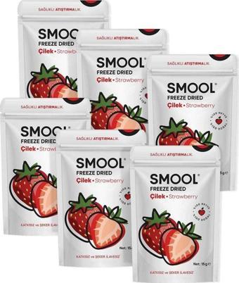 Smool Freeze Dried 6 'Lı Set Çilek (Dondurularak Kurutulmuş) Freeze Dry Strawberry Pack Of 6