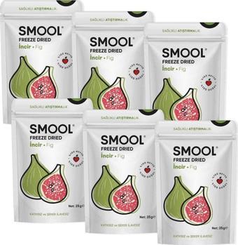 Smool Freeze Dried 6 'Lı Set Yeşil Incir (Dondurularak Kurutulmuş) - Freeze Dry Figs Pack 0F 6