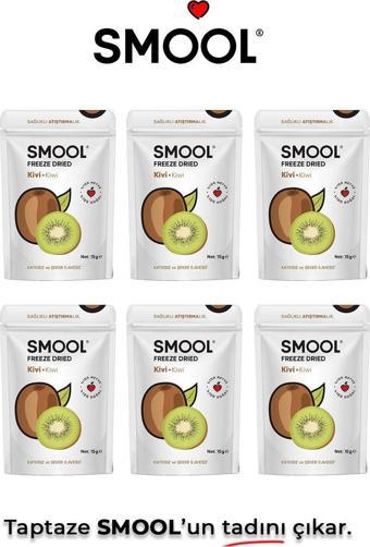 Smool Freeze Dried Kivi 6 Li Paket (15 Grx6) Dondurularak Kurutulmuş Kivi - Freeze Dry Kiwi