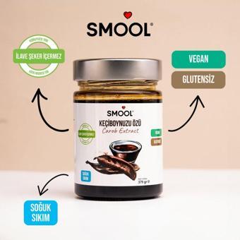 Smool Keçiboynuzu Özü Soğuk Sıkım (Carob Exract) 375 Gr, %100 Doğal, Katkısız, İlave Şekersiz, Koruyucusuz