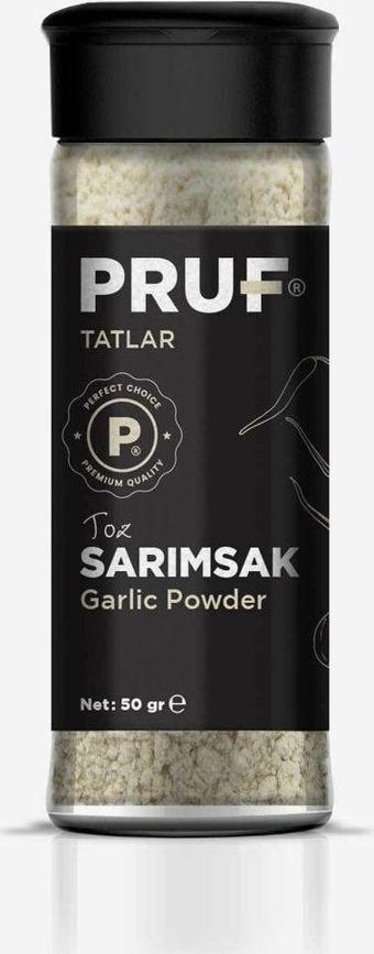 Pruf Sarımsak Tozu 50 Gr. Cam Şişede Doğal Sağlıklı Katkısız Koruyucusuz