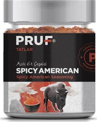 Pruf Spicy American Et Çeşnisi / Spicy American Seasoning 160 Gr. Sağlıklı Cam Şişe