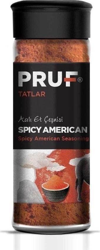 Pruf Spicy American Köfte Çeşnisi / Spicy American Seasoning 50 Gr. Sağlıklı Cam Şişe