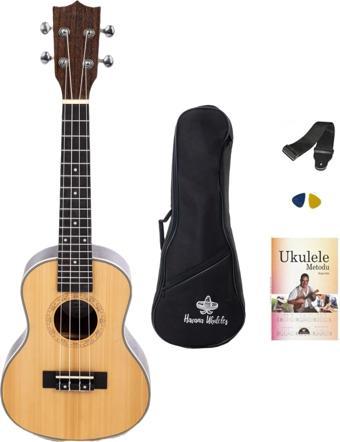 HAVANA HK-224RW ROSEWOOD CONCERT UKULELE SET (SOFTCASE-ASKI-METHOD-PENA HEDİYELİ)