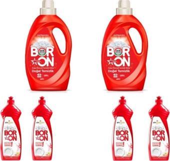 Boron Sıvı Çamaşır Temizlik 1,69 Lt 2 Renkliler + 4 Sıvı Elde Bulaşık 650Ml