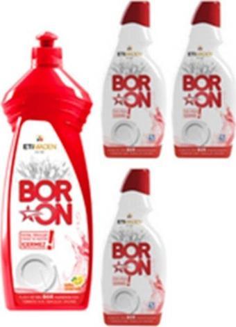 Boron Sıvı Elde Bulaşık Temizlik Ürünü 650 Ml + Jel Bulaşık Makinesi Temizlik Ürünü 3 Adet