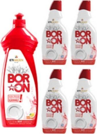 Boron Sıvı Elde Bulaşık Temizlik Ürünü 650 Ml + Jel Bulaşık Makinesi Temizlik Ürünü 4 Adet