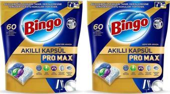 Bingo Akıllı Kapsül Pro Max Bulaşık Makinesi Tableti 60'Lı X 2 Adet (120 Kapsül)