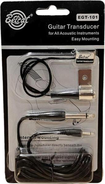 BELCAT Egt-101 Tekli Kristal Yapıştırma Piezo Mikrofon Her Enstrümana Uyumludur