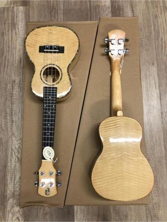 Global Marka Kelebek Ağacı Concert Boy Kalın Çantalı Sedefli Profesyonel Ukulele