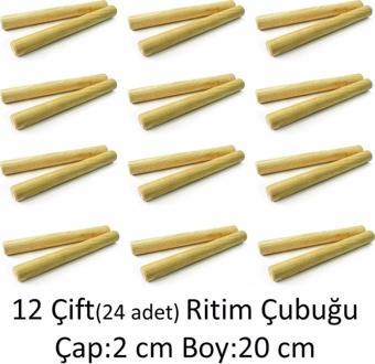 MELODY 12 Çift 24 Adet 20 Cm Orff Ritim Çubukları -12 Çift 24 Adet