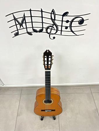 PUKA Özel Yapım Üst Kalite Masif Maun Ağacı Tam Boy Klasik Gitar+Kılıf+Pena