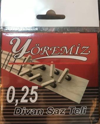 YÖREMİZ 2 Paket 0.25 Numara Divan Saz Teli-Mızrap Hediyeli