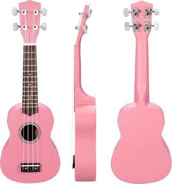 PUKA Uk-10 Soprano Boy Pembe Renk Çantalı Ukulele