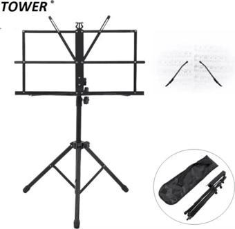 Tower Ns-10 Model Kalın Bacak Profesyonel Kaliteli Portatif Katlanır Çantalı Nota Sehpası