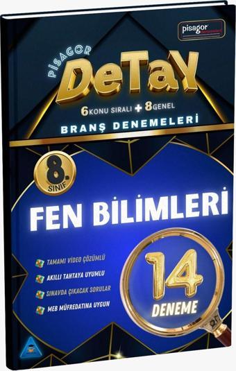 8. Sınıf Pisagor Detay 14'lü Fen Bilimleri Branş Denemeleri - Pisagor Yayınları