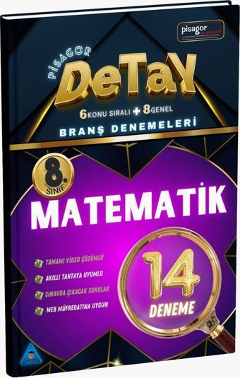 8. Sınıf Pisagor Detay 14'lü Matematik Branş Denemeleri - Pisagor Yayınları