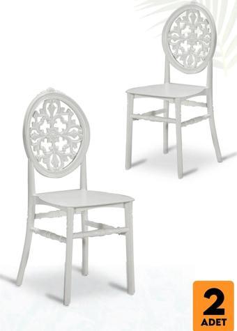 Modalife Home Venüs 2 Adet Bahçe Balkon Mutfak Sandalye Beyaz