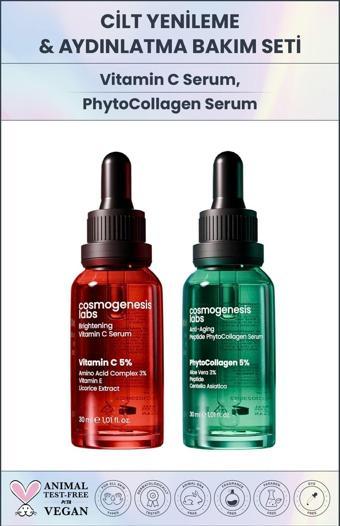 Cosmogenesis Labs Yaşlanma Karşıtı & Aydınlatıcı Vegan Temel Cilt Bakım Seti