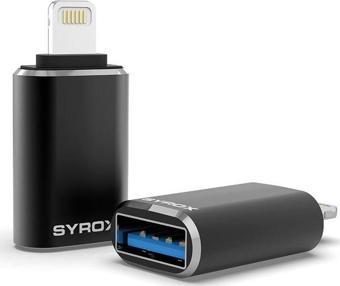 Syrox DT25UL Lightning - USB 3.0 OTG Dönüştürücü - Siyah