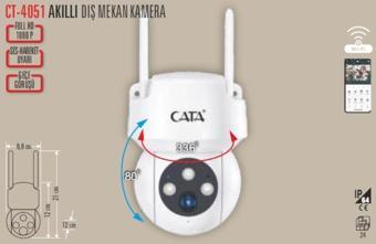 CATA DIŞ MEKAN AKILLI KAMERA 360 GECE GÖRÜŞLÜ HD IP66
