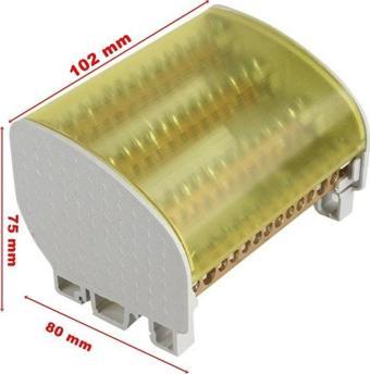 ÇETSAN 3 FAZ 1 NÖTÜR 2+10 DELİKLİ FAZ DAĞITIM BARASI