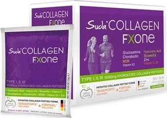 Suda Collagen Fxone Elma Aroma Kolajen 12Gx30 Sachet ( Kolajen - Msm - Glukozamin - Kondroitin - Akgünlük Ektresi)