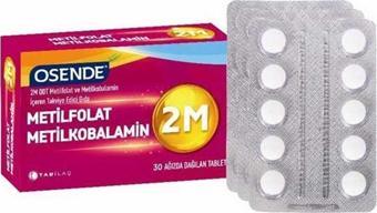 Osende 2M Metilkobalamin B12 Metilfolat Folik Asit 30 Tablet