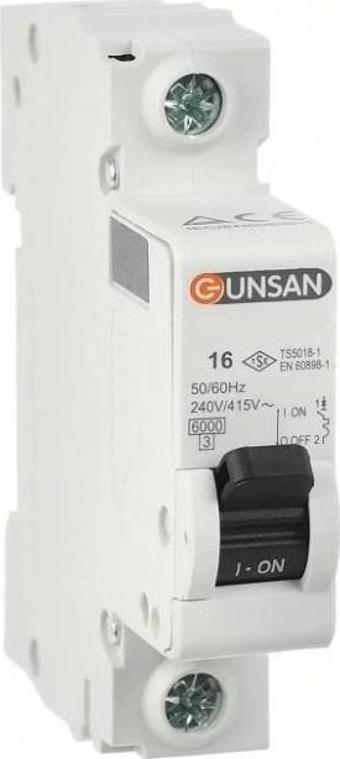 GÜNSAN 1X16A 6kA B TİP 1P OTOMAT VALTA