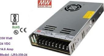 MEANWELL 24V 14,6A ADAPTÖR METAL DELİKLİ KASA FANLI 350W IP20