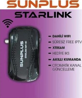 SUNPLUS Starlink Wifi HD Dahili Wifi Dijital Uydu Alıcı Akıllı Kumandalı