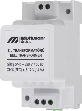 MUTLUSAN 4-8-12 12V/ 4V A Ac Zil ve Kapı Otomatiği Trafosu Transformatör