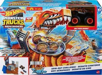 Hot Wheels Hw Mnstr Truck Arena Smshrs Tiger Shark Spın-Out Challenge 4+