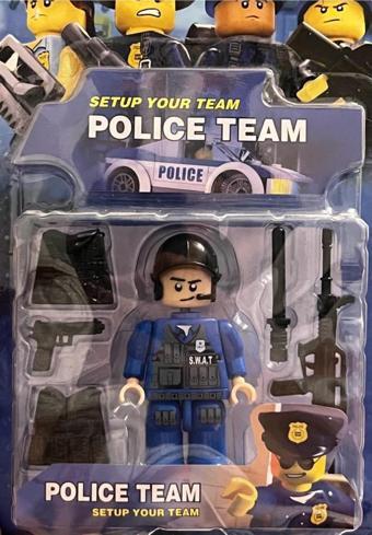 Öz Bayraktar Lego Karakteri Polis Seti Araç Gereçleri Police Team