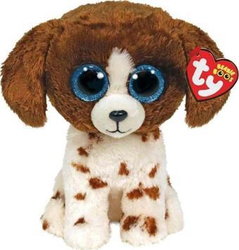 Ty Beanie Boo´S Muddles Brown And White Dog Sevimli Peluş Kahverengi Köpek 24 Cm